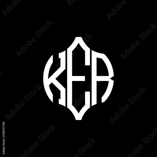 KER letter logo. KER best black background vector image. KER Monogram logo design for entrepreneur and business.
