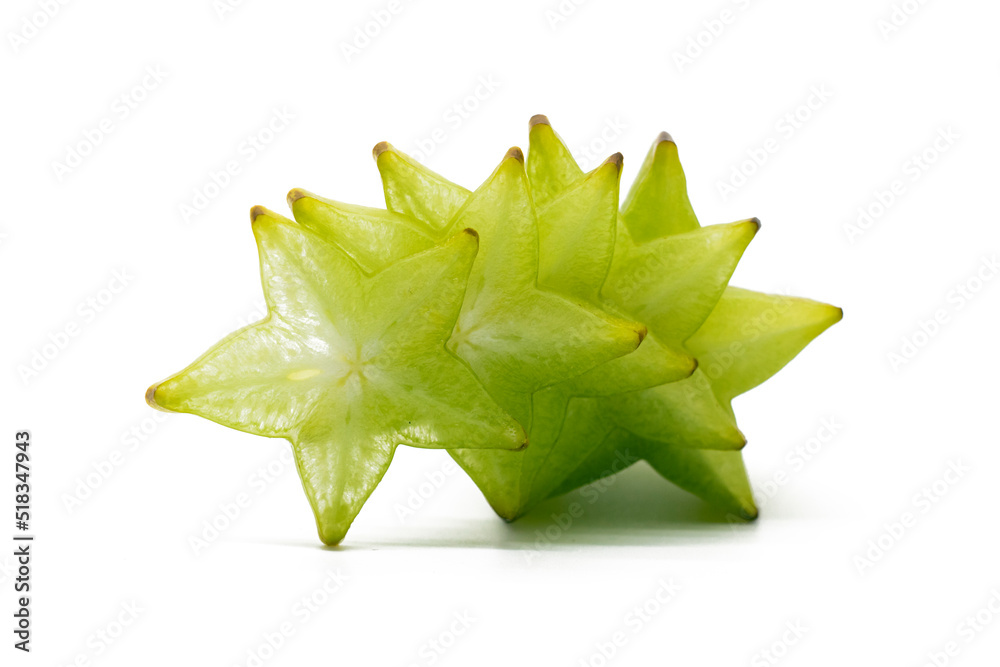 Fototapeta premium star fruit or carambola on white background