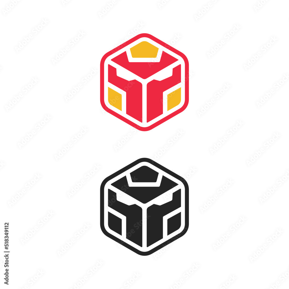 Character Robot Box logo vector