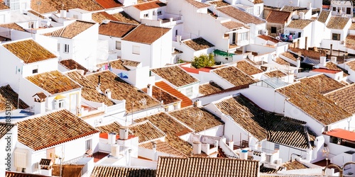 View of the town of Olvera from the top of the hill. Olvera, Cádiz, Andalucia, Spain, Europe photo