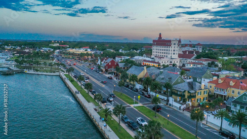 St. Augustine at sundown. 