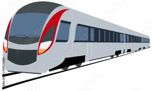 Illustration of modern stylish high speed train