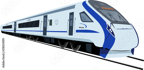 Illustration of Indian high speed Vande Bharat train photo