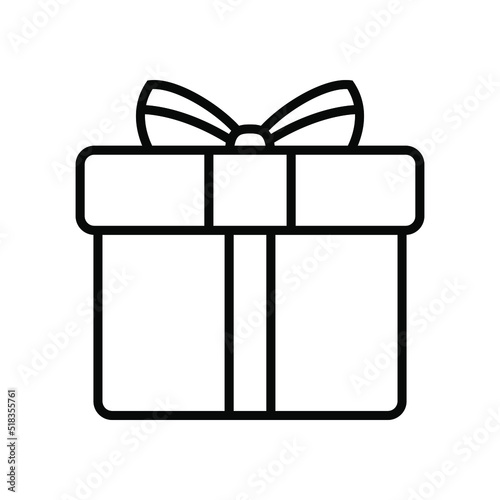 Present gift box icon. Vector isolated elements. Christmas gift icon illustration vector symbol. Surprise present linear design. Stock vector.