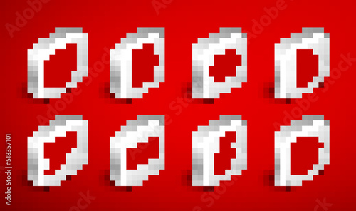 Set line House under protection, Tablet with closed padlock, Incognito mode, Lock and check mark, Bomb ready explode, computer monitor, Password and Security camera icon. Vector photo