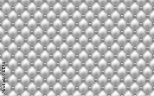 White buttoned luxury leather pattern with black diagonal sewing stitch. Vector premium background diamond shape elements. Luxury pattern for page fill, wrapping paper, wallpaper