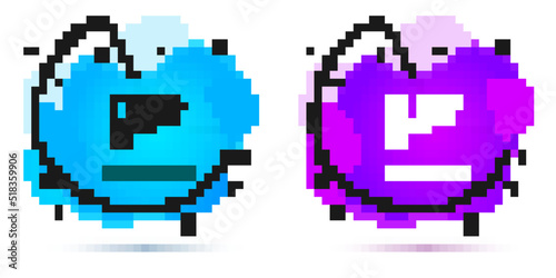 Set Security camera icon isolated on black and white background. Vector