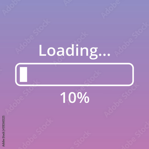 vector progress loading bar  loading illustration. vector illustration Loading icon flat design. 10  loading icon.