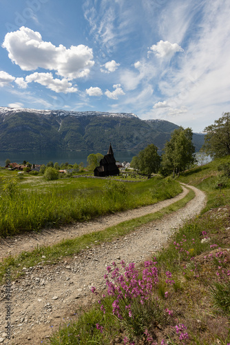 Urnes Stave Church, Lusterfjord, Sognefjord, Norway photo