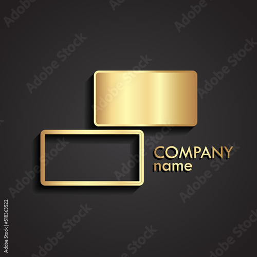 3d gold building company brick logo