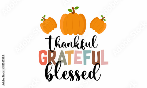 thankful grateful blessed retro SVG Design.