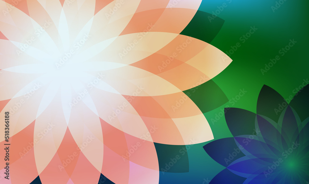 Obraz premium Floral background colors template wellness team card25