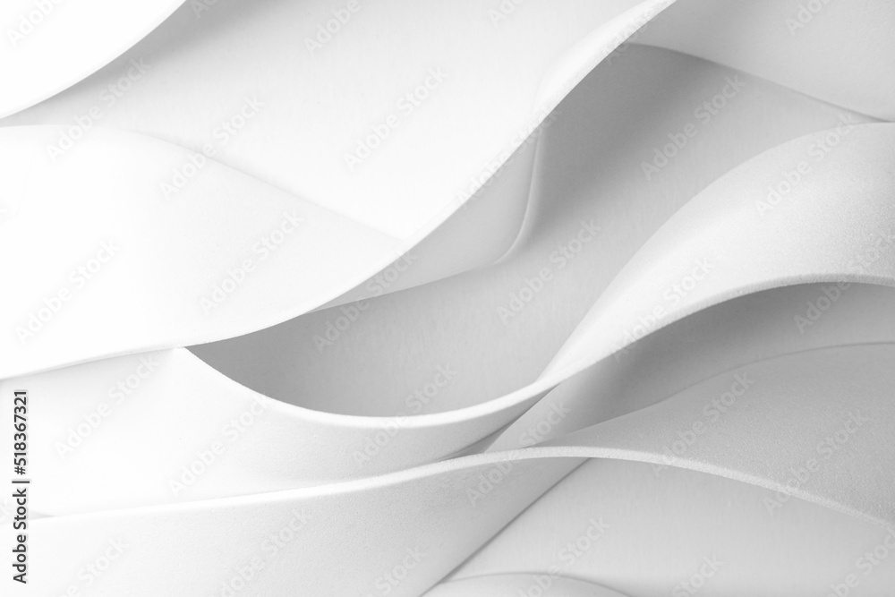 Close-up of wavy shapes. Abstract