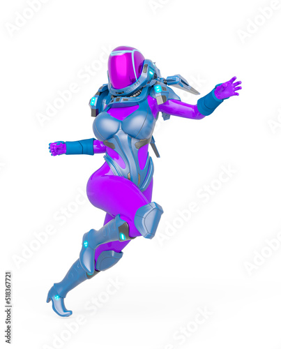 super space girl is running like a crazy © DM7