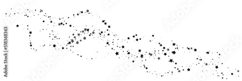 Fototapeta Naklejka Na Ścianę i Meble -  Shooting stars confetti. Black, white colors. Festive background. Abstract texture on a white background. Design element. Vector illustration, eps 10.