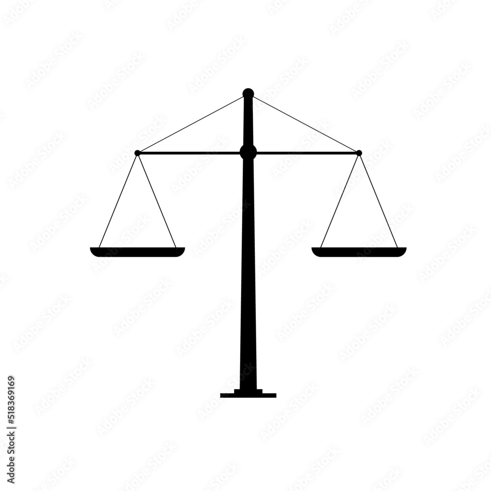 Illustration of the scales of justice. Illustration of the scales of justice.