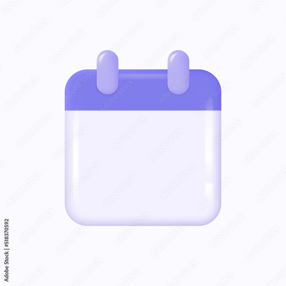 3d calendar icon in realistic style. cute, shiny calendar. vector illustration isolated on white background. 3d calendar icon in realistic style. cute, shiny calendar. vector illustration isolated on white background.