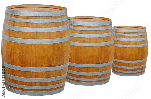 new barrels over white photo