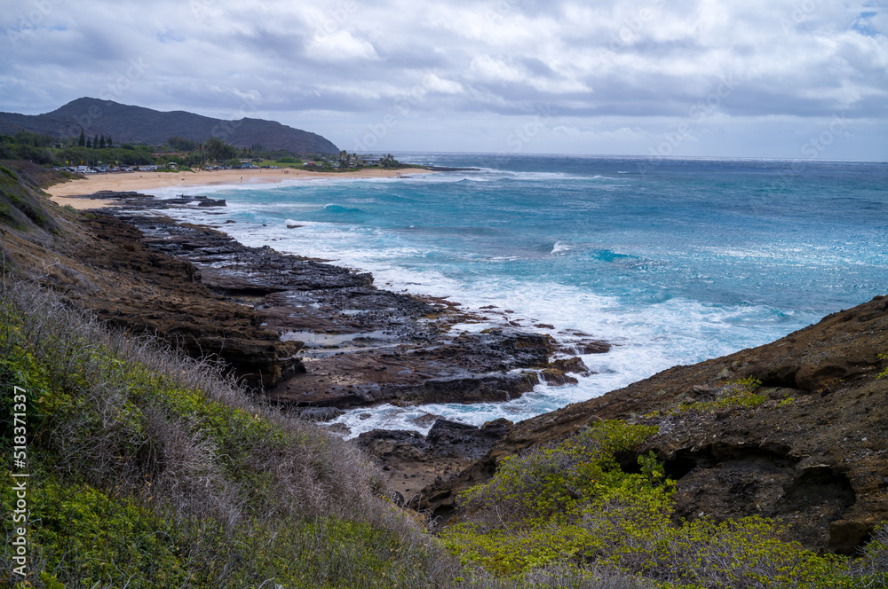 Coastline and Mountain View From Hawaii.