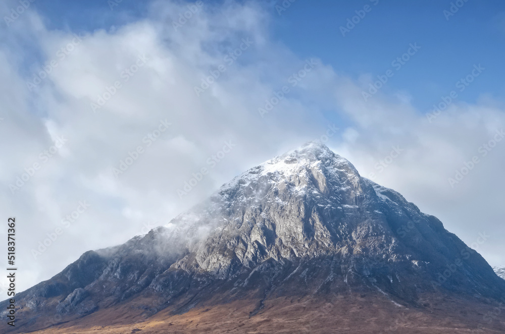 Buachaille Etive Mor during winter in early morning Buachaille Etive Mor during winter in early morning