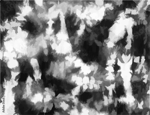 Tie dye background Geometric pattern texture Vector illustration Shibori Abstract batik brush seamless and repeat pattern design Black, white, gray Paint splatter Curls, waves, dirty