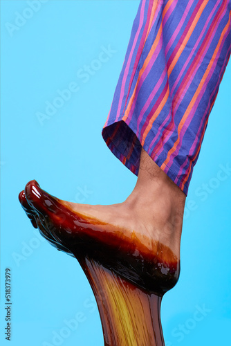 Foot stuck in treacle