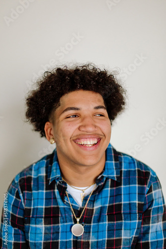 Adorable smiling teenage boy