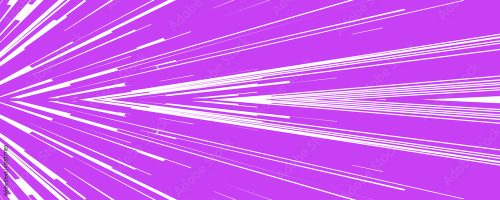 Comic book speed white purple color lines isolated on background stripe and radial effect style for manga speed frame, superhero action, explosion background. Motion line effect, pop art. Vector 10
