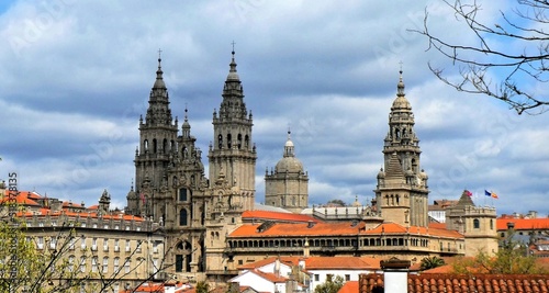 Catedral de Santiago de Compostela vista desde la alameda de Santa Susana photo