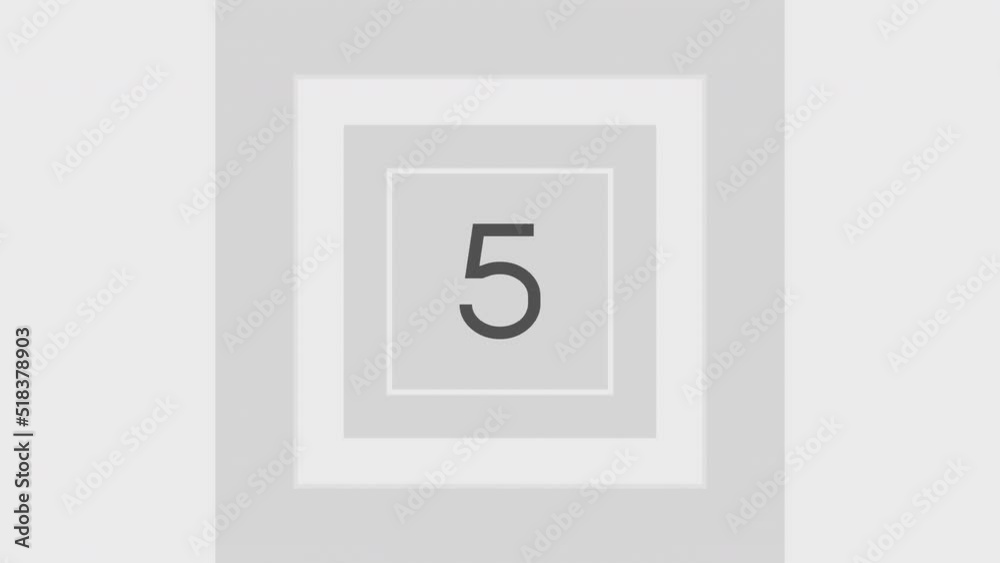 10 seconds countdown squares tunnel on white background 10 seconds countdown squares tunnel on white background