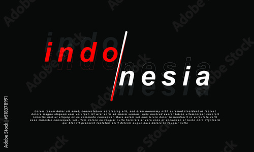 Indonesia text template beckground for banner opening video