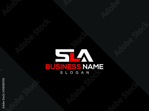 Premium SLA Logo Letter Vector Art, Colorful SL s l a Logo Icon With Creative Three Letter Flat Image Design For Company