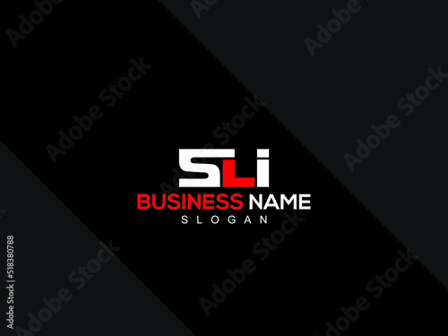 Obraz na plátně Premium SLI Logo Letter Vector Art, Colorful SL s l i Logo Icon With Creative Th