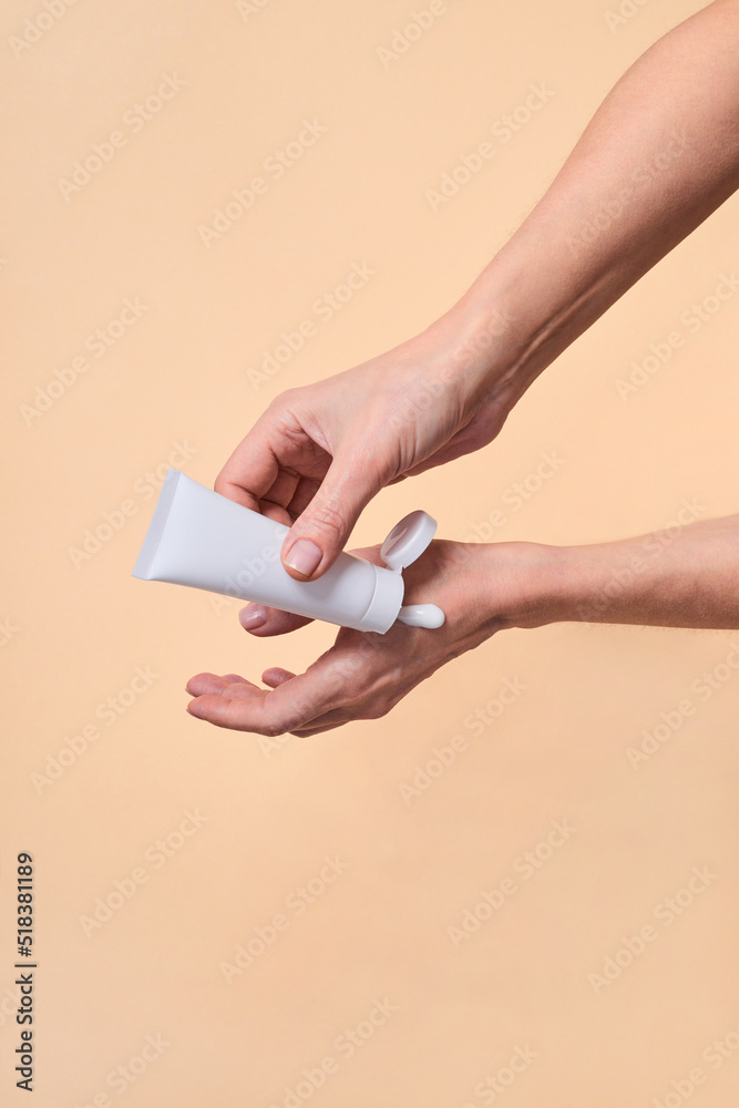 Beautiful Young Woman Hands Applying Cream
Beautiful Young Woman Hands Applying Cream