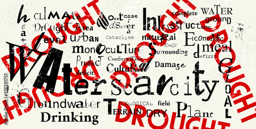 climate change and global warming, word cloud, vector illustration