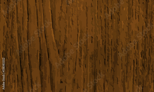 Tree bark vector texture for web page fill or graphic design, oak or maple vector drawing.