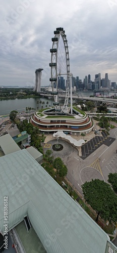 Marina Bay, Singapore: The Iconic Marina Bay Sands Landmark Hotel, Art Museum and Surrounding Tourist Attraction Areas