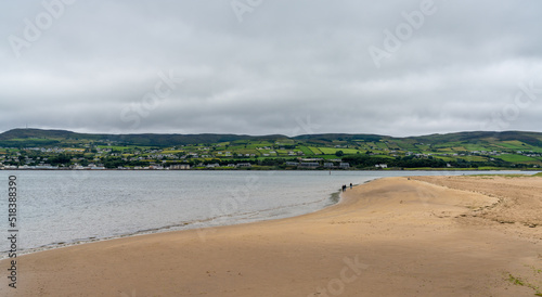 view of the beach and Lough Foyle at Magilligan Point in Northern Ireland