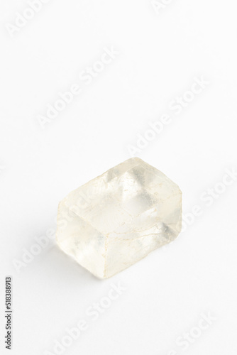 Obraz na plátně Icelandic Spar Crystal on White Background