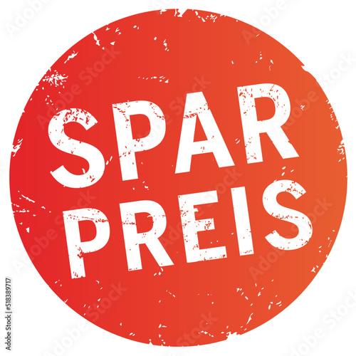 Oranger Button Sparpreis zerkratzt