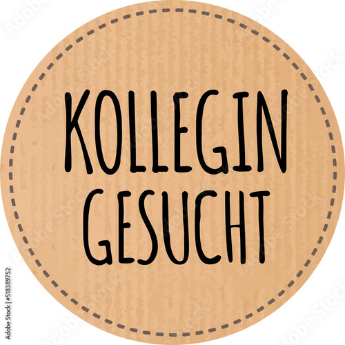 Button Kollegin gesucht recyclingpapier zerkratzt