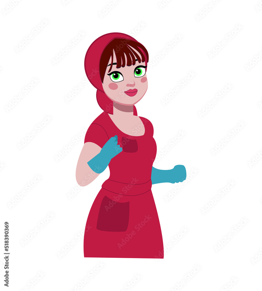 Portrait of a smiling cute random girl. Minimalistic stylized art style. Portraits of women. Vector flat illustration. Avatar for a social network. 