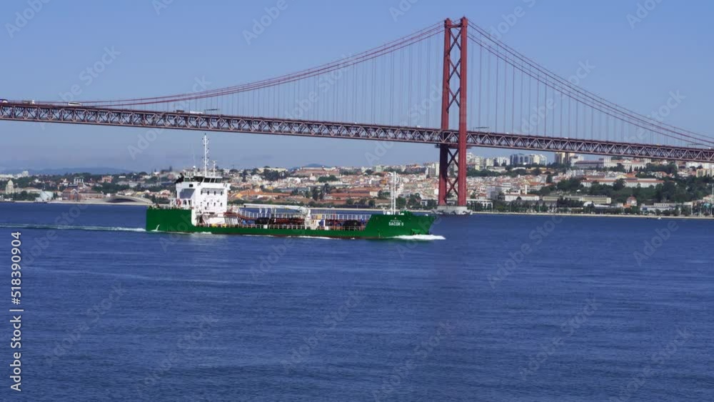 The 25 de Abril Bridge is a suspension bridge connecting the city of Lisbon The 25 de Abril Bridge is a suspension bridge connecting the city of Lisbon