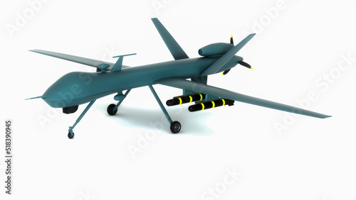 a military drone (3d rendering)