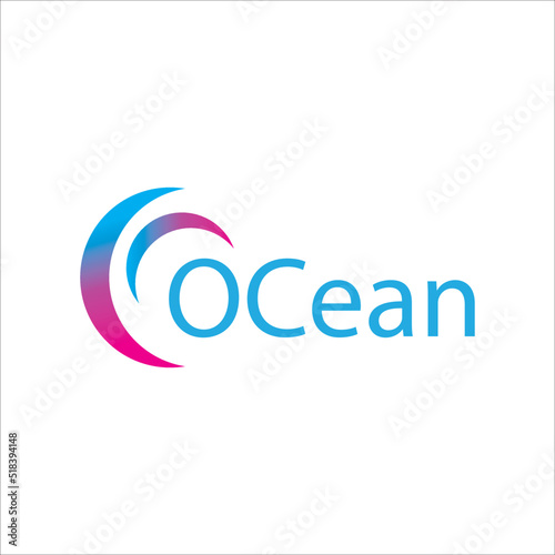 Ocean logo icon initial c latter design