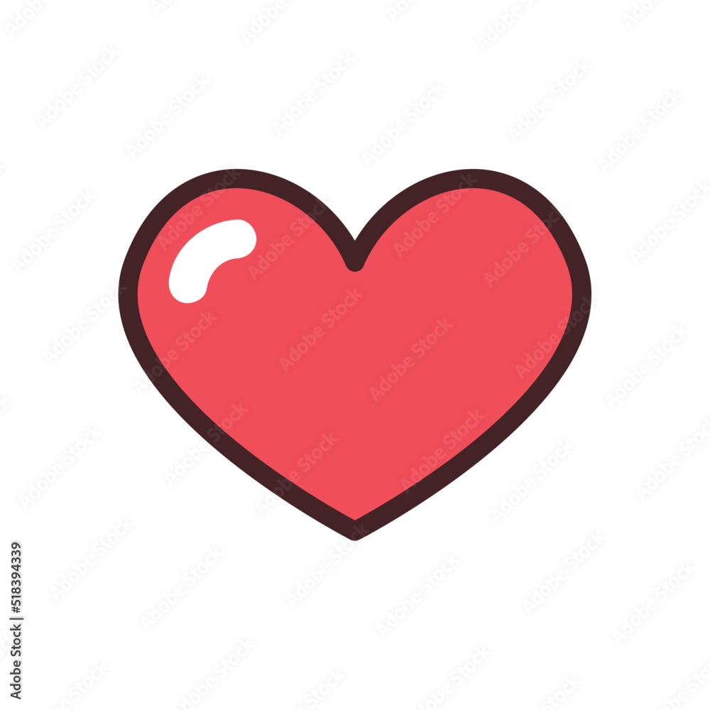 flat heart illustration