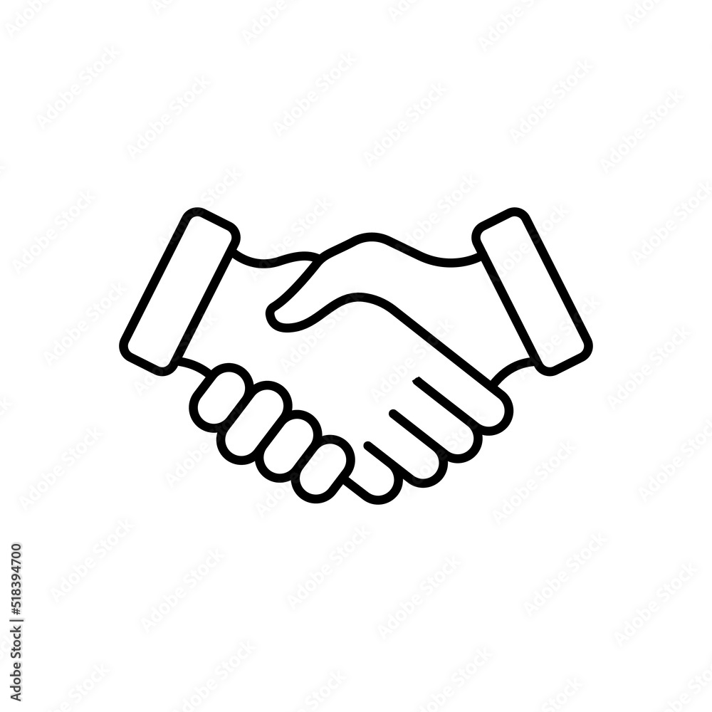 Handshake Partnership Professional Line Icon. Hand Shake Business Deal Linear Pictogram. Cooperation Team Agreement Finance Meeting Outline Icon. Editable Stroke. Isolated Vector Illustration Handshake Partnership Professional Line Icon. Hand Shake Business Deal Linear Pictogram. Cooperation Team Agreement Finance Meeting Outline Icon. Editable Stroke. Isolated Vector Illustration