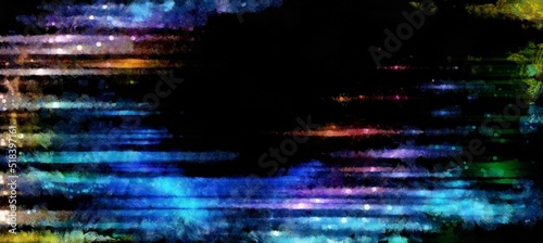 Abstract flowing digital fluid patterns in a painterly style - watercolor bright acrylic paint and ink styled cosmic space and bright abstract conceptual digital painting render