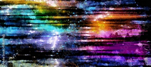 Abstract flowing digital fluid patterns in a painterly style - watercolor bright acrylic paint and ink styled cosmic space and bright abstract conceptual digital painting render