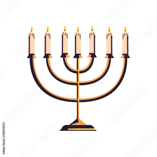 flat menorah design